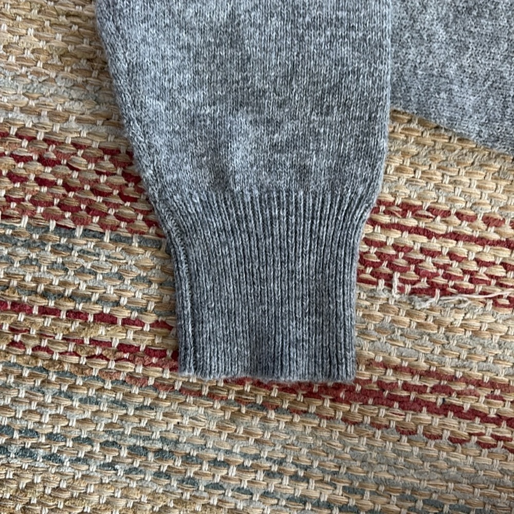 IVORY ELLA “Alexis Safari Sunrise Longline Wool Blend Grey Cardigan Sweater” - Picture 3 of 6